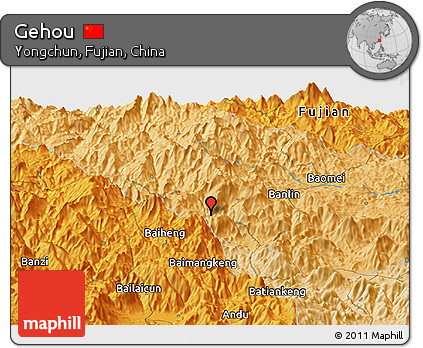 Political Panoramic Map of Gehou