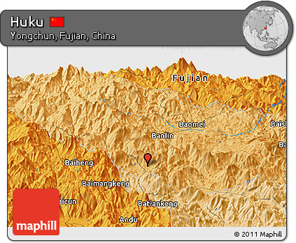 Political Panoramic Map of Huku