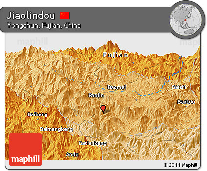 Political Panoramic Map of Jiaolindou