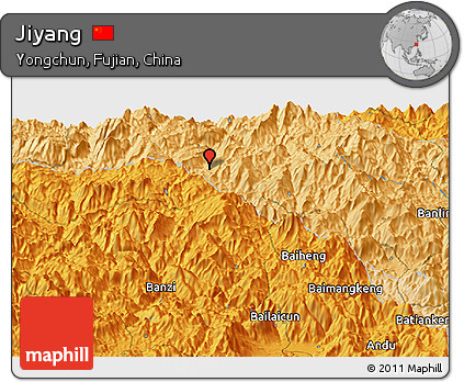 Political Panoramic Map of Jiyang