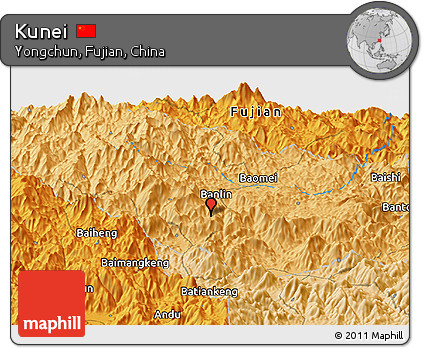 Political Panoramic Map of Kunei