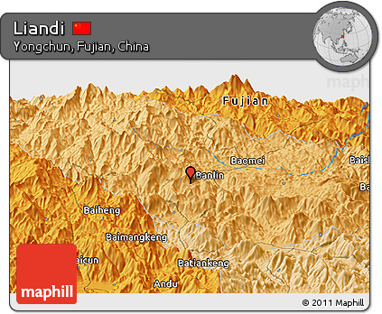 Political Panoramic Map of Liandi
