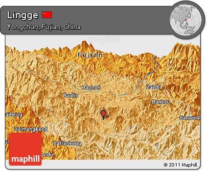 Political Panoramic Map of Lingge