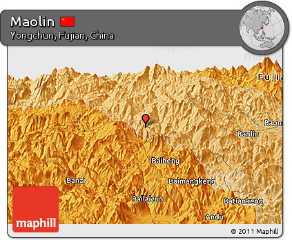 Political Panoramic Map of Maolin