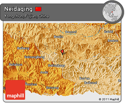 Political Panoramic Map of Neidaqing