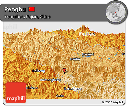 Political Panoramic Map of Penghu