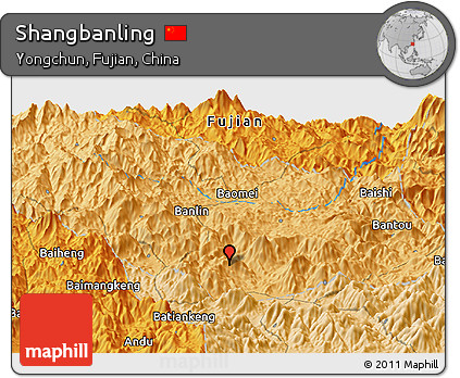 Political Panoramic Map of Shangbanling