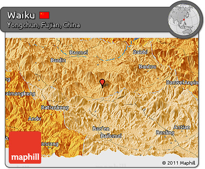 Political Panoramic Map of Waiku