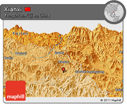 Political Panoramic Map of Xianxi