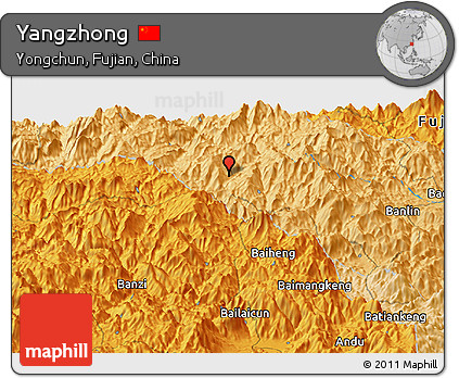 Political Panoramic Map of Yangzhong
