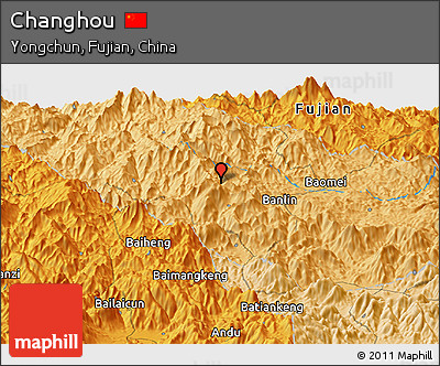 Political Panoramic Map of Changhou