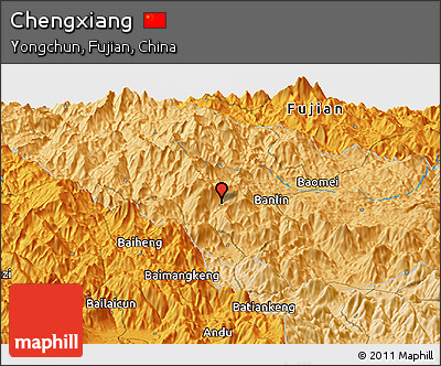 Political Panoramic Map of Chengxiang