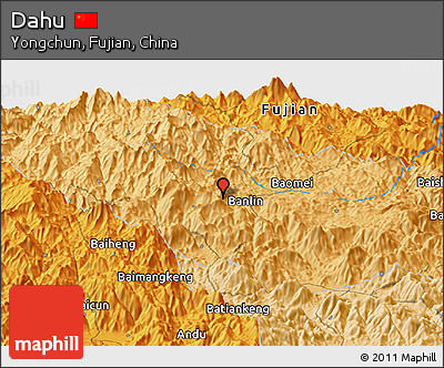Political Panoramic Map of Dahu