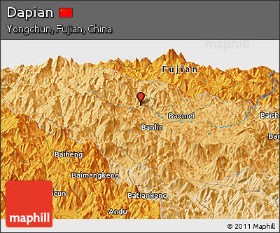 Political Panoramic Map of Dapian