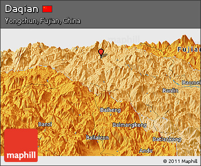 Political Panoramic Map of Daqian