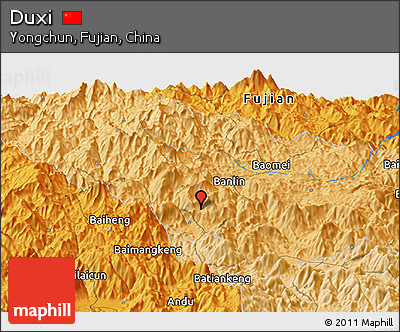 Political Panoramic Map of Duxi