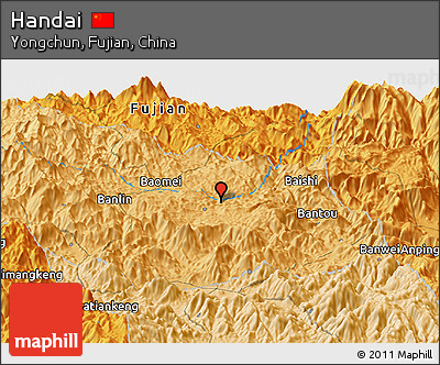 Political Panoramic Map of Handai