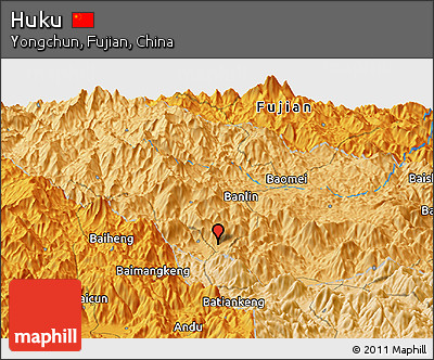 Political Panoramic Map of Huku