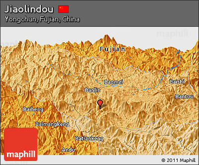 Political Panoramic Map of Jiaolindou