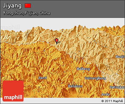 Political Panoramic Map of Jiyang