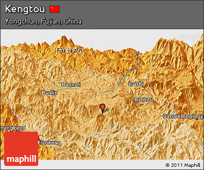 Political Panoramic Map of Kengtou