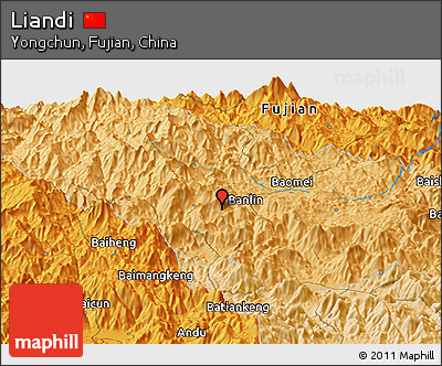 Political Panoramic Map of Liandi