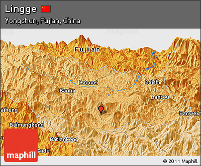 Political Panoramic Map of Lingge