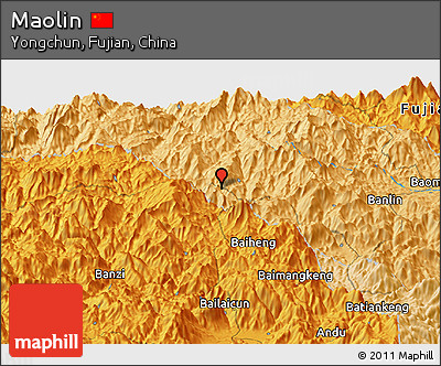 Political Panoramic Map of Maolin