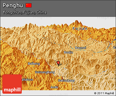 Political Panoramic Map of Penghu