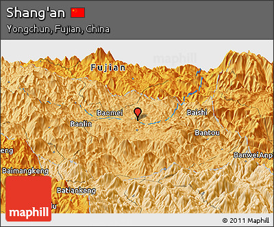 Political Panoramic Map of Shang'an