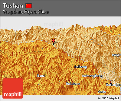 Political Panoramic Map of Tushan