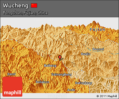 Political Panoramic Map of Wucheng