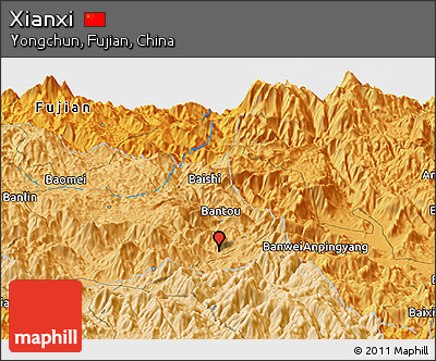 Political Panoramic Map of Xianxi