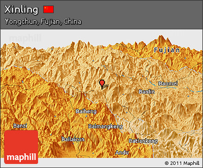 Political Panoramic Map of Xinling