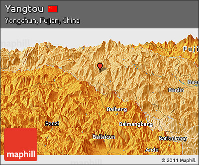 Political Panoramic Map of Yangtou