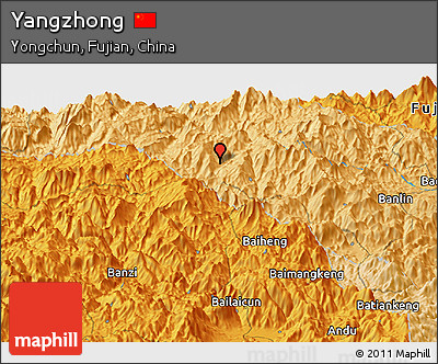 Political Panoramic Map of Yangzhong