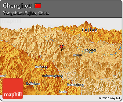 Political Panoramic Map of Changhou