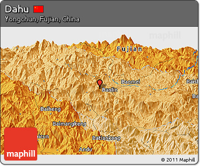 Political Panoramic Map of Dahu