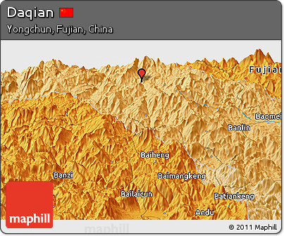 Political Panoramic Map of Daqian