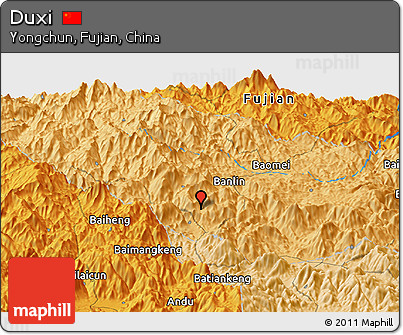 Political Panoramic Map of Duxi