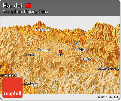 Political Panoramic Map of Handai