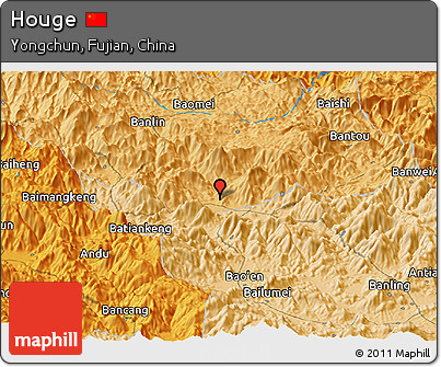 Political Panoramic Map of Houge