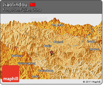 Political Panoramic Map of Jiaolindou