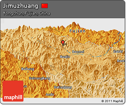 Political Panoramic Map of Jimuzhuang