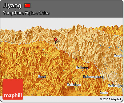 Political Panoramic Map of Jiyang