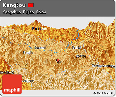 Political Panoramic Map of Kengtou