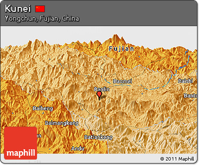 Political Panoramic Map of Kunei