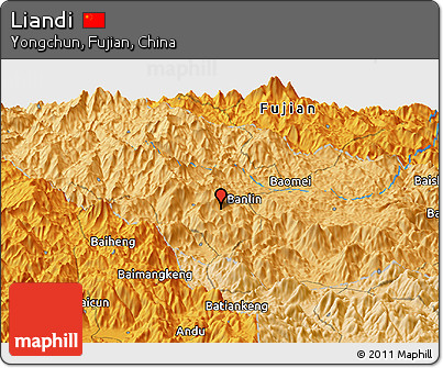 Political Panoramic Map of Liandi
