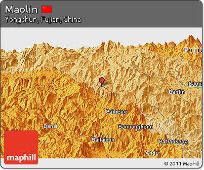 Political Panoramic Map of Maolin