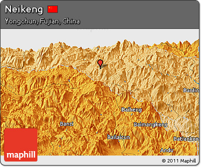 Political Panoramic Map of Neikeng